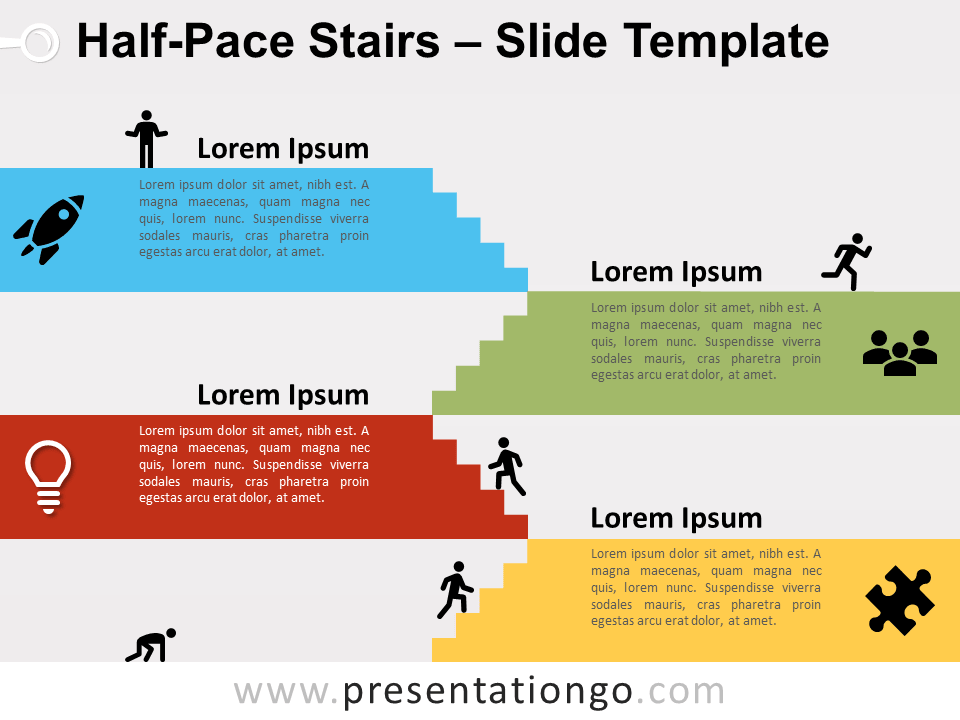 Free Halfpace Stairs for PowerPoint