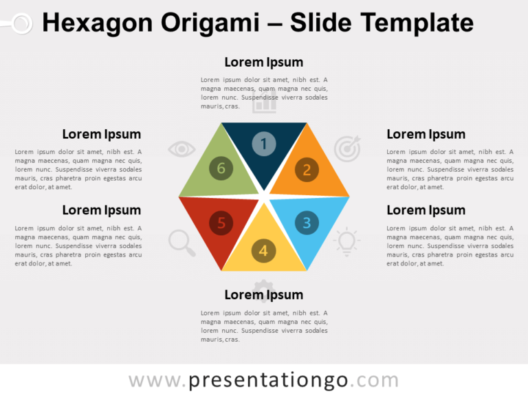 Free Hexagon Origami for PowerPoint