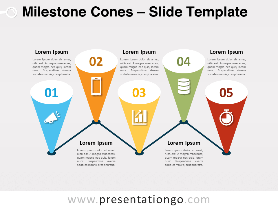 Free Milestone Cones for PowerPoint