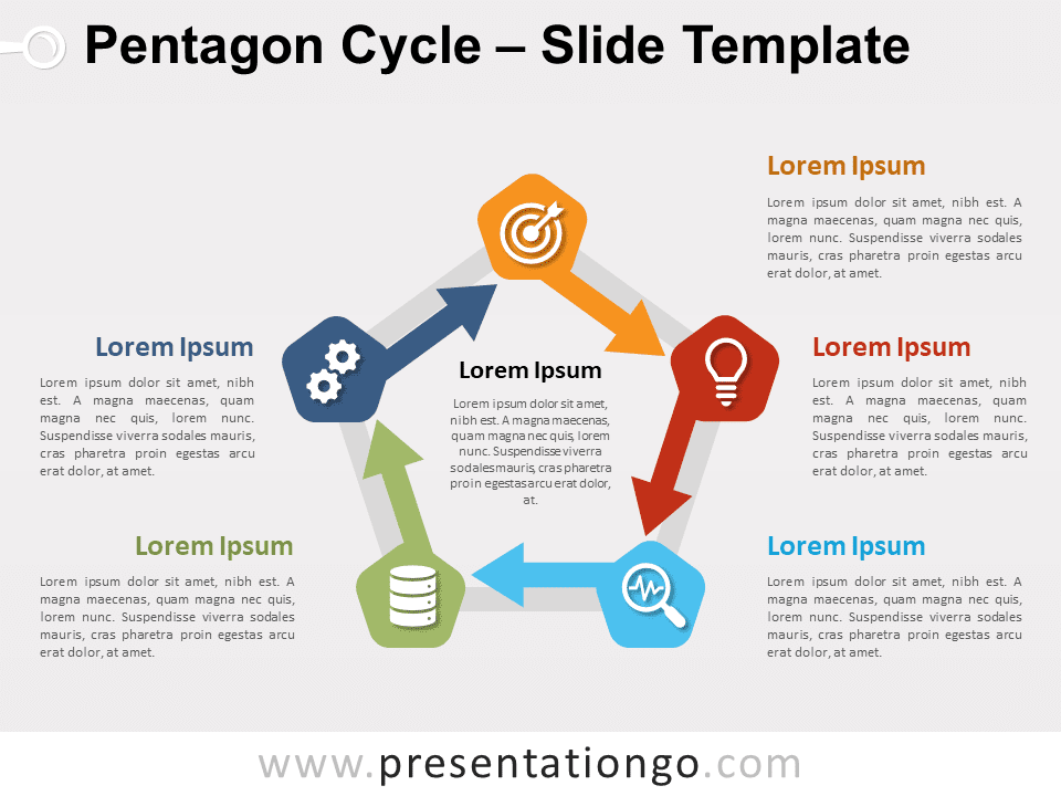 Free Pentagon Cycle for PowerPoint