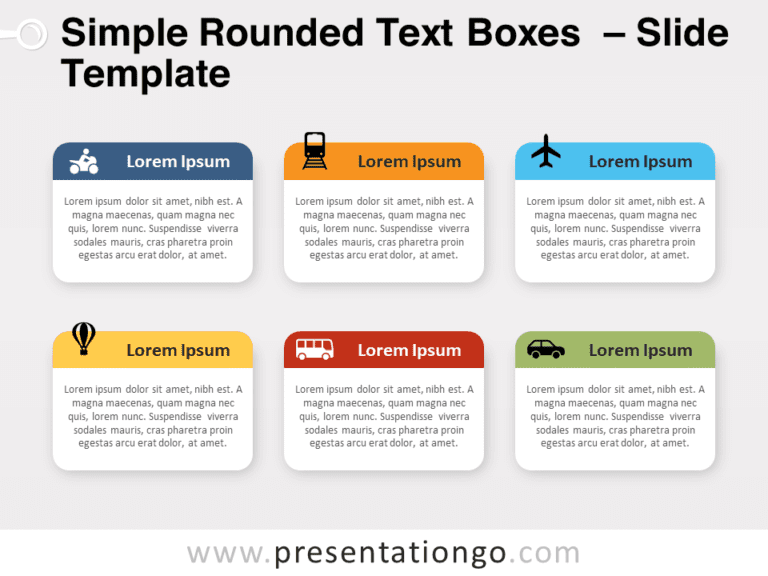Cajas de Texto Redondeadas Simples - Gráfico Gratis Para PowerPoint Y Google Slides