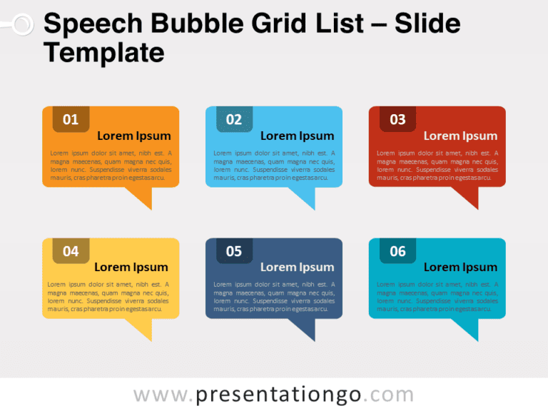 Lista de Cuadros de Diálogo - Gráfico Gratis Para PowerPoint Y Google Slides
