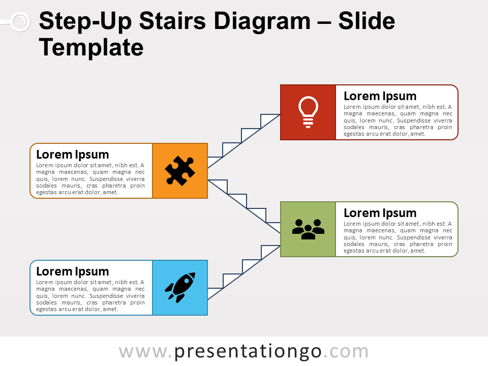 Free Step-Up Stairs Diagram for PowerPoint
